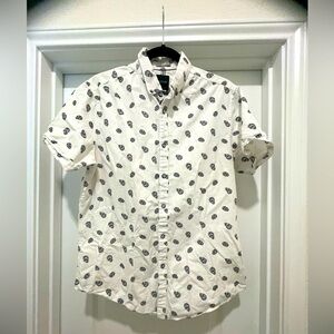 *CASUAL MENS SLIM FIT BUTTON DOWN* Short sleeve Skulls
